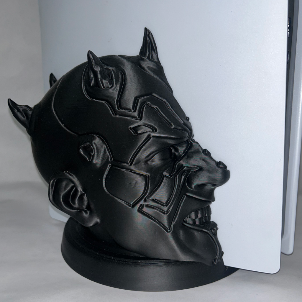 Darth Maul 3D Printed PS5 Stand - Star Wars Sith Lord Display for Gaming Setup
