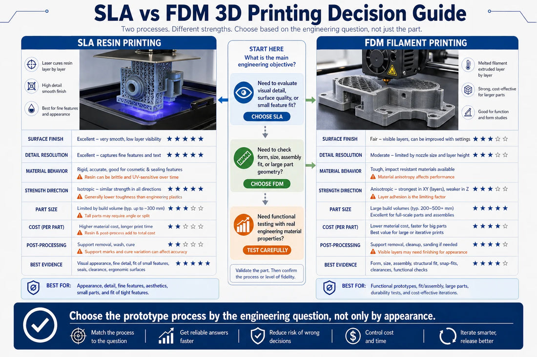 How Does FDM vs. SLA 3D Printing Affect Your Prototype Quality?
