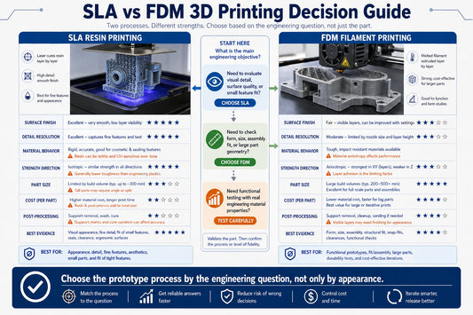 How Does FDM vs. SLA 3D Printing Affect Your Prototype Quality?